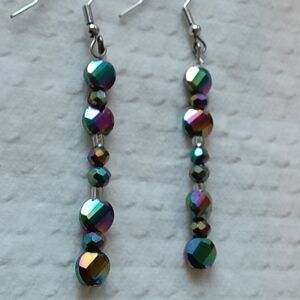 Multicolor Beaded Dangle Earrings